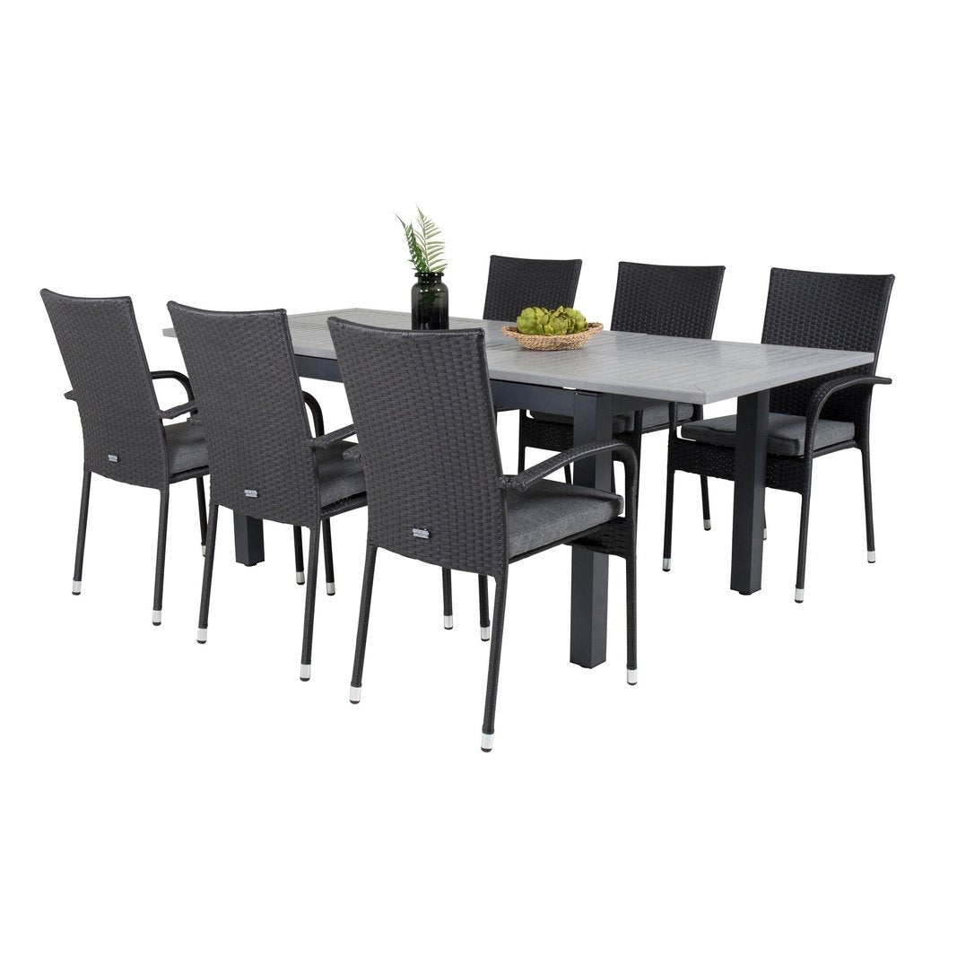 Albany Table 160/240 + Anna stoler Venture Design Spisegruppe