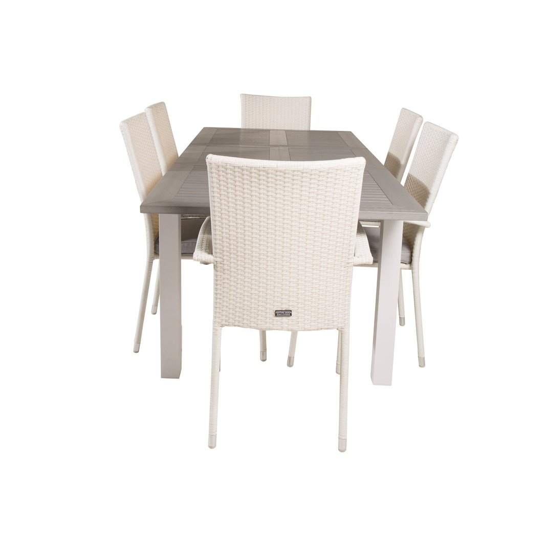 Albany Spisebord 152/210*90 + Anna Armstol Venture Design Spisegruppe