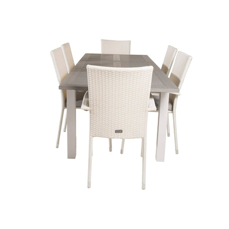 Albany Spisebord 152/210*90 + Anna Armstol Venture Design Spisegruppe