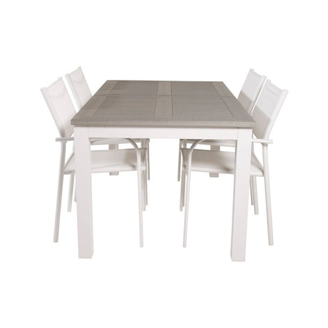 Albany Spisebord 152/210*90 + Santorini Armlenestol Venture Design Spisegruppe