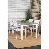 Albany Spisebord 152/210*90 + Santorini Armlenestol Venture Design Spisegruppe