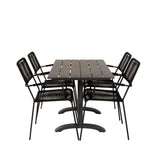 Denver Café Bord 120*70 + Lindos Lenestol Venture Design Spisegruppe