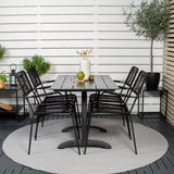 Denver Café Bord 120*70 + Lindos Lenestol Venture Design Spisegruppe
