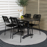 Denver Café Bord 120*70 + Lindos Lenestol Venture Design Spisegruppe
