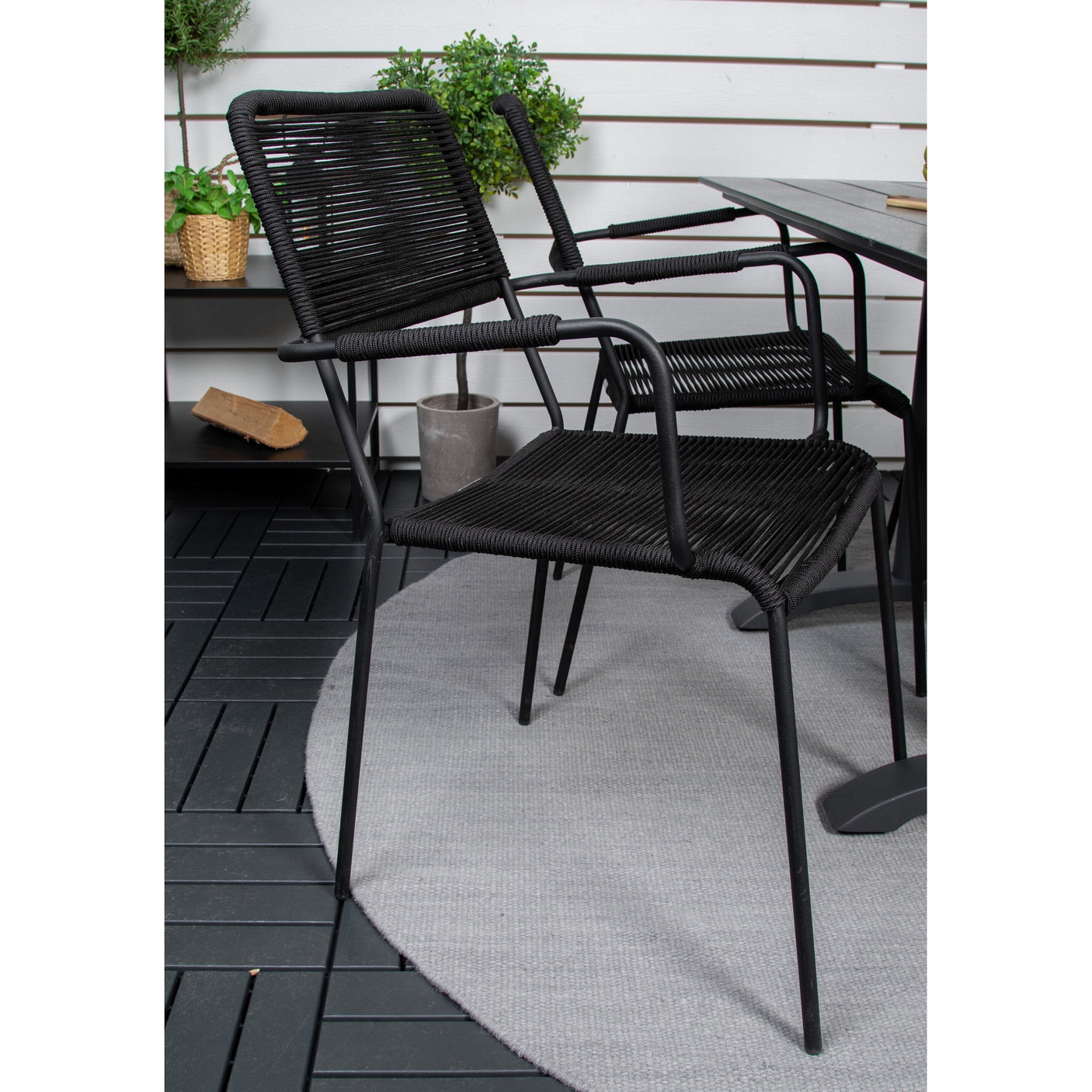 Denver Café Bord 120*70 + Lindos Lenestol Venture Design Spisegruppe