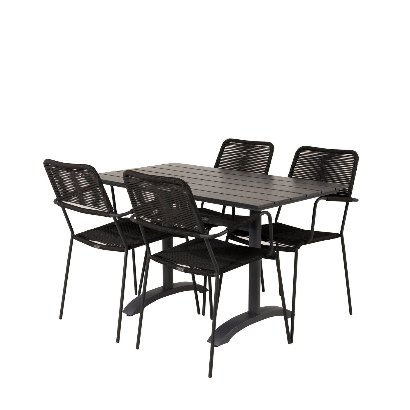 Denver Café Bord 120*70 + Lindos Lenestol Venture Design Spisegruppe