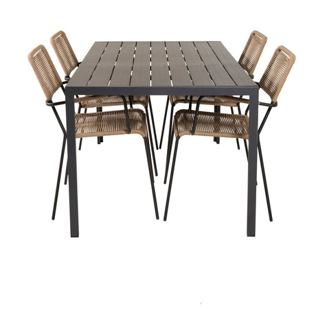 Break spisebord 150*90 + Lindos lenestol Venture Design Spisegruppe