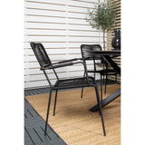 Lama Rundt Spisebord 140 + Lindos Lenestol Venture Design Spisegruppe