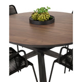 Lama Rundt Spisebord 140 + Lindos Lenestol Venture Design Spisegruppe