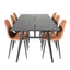 Sleek Extentiontable shed 195*95 + Polar spisestoler Brown / Venture Design Spisegruppe