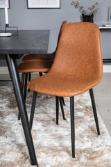 Sleek Extentiontable shed 195*95 + Polar spisestoler Brown / Venture Design Spisegruppe