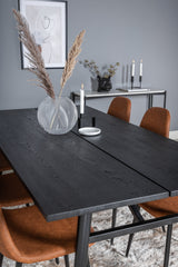 Sleek Extentiontable shed 195*95 + Polar spisestoler Brown / Venture Design Spisegruppe