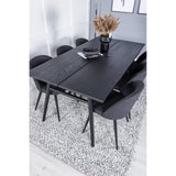 Sleek Extentiontable shed 195*95 + Velvet spisestoler Venture Design Spisegruppe