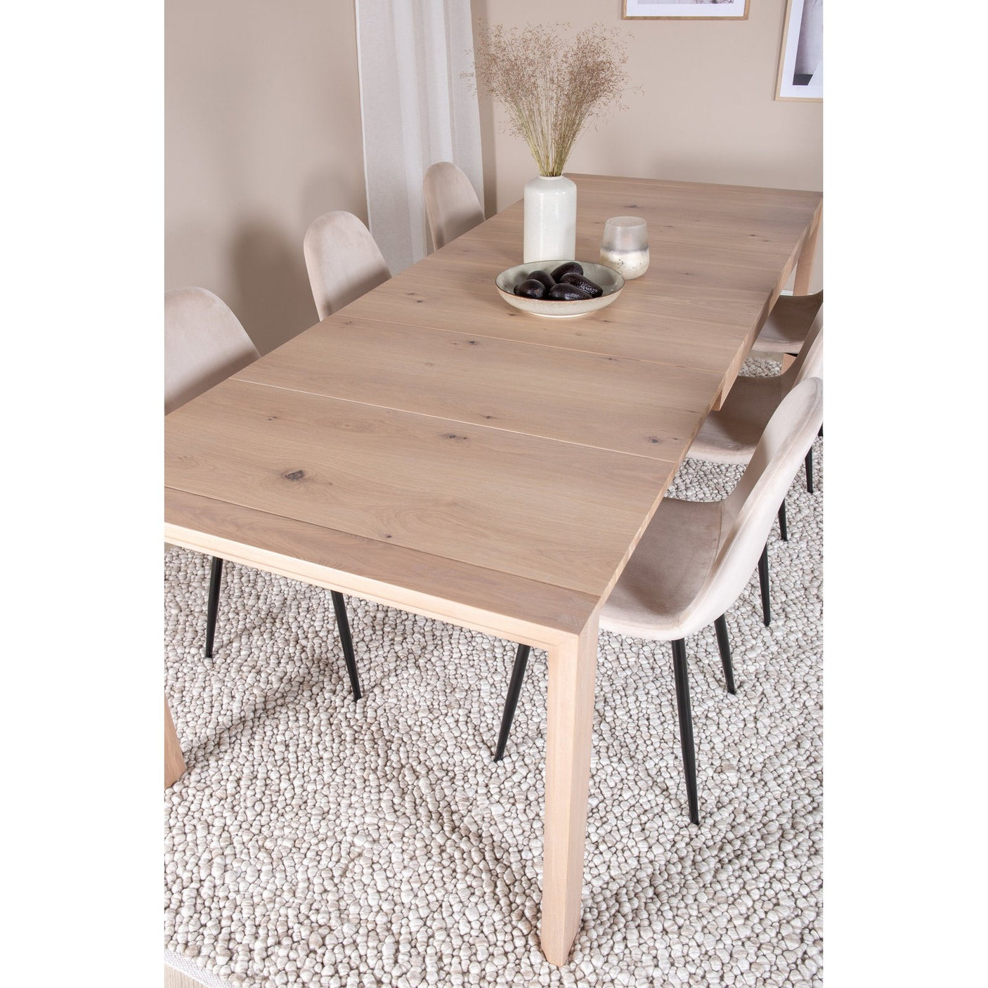 Slider Extention Table 170 +40 +40cm + Polar spisestoler Venture Design Spisegruppe