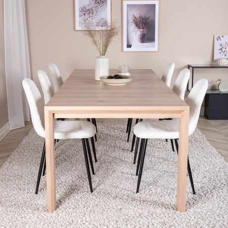 Slider Extention Table 170 +40 +40cm + Polar Fluff spisestoler Venture Design Spisegruppe