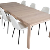 Slider Extention Table 170 +40 +40cm + Polar Fluff spisestoler Venture Design Spisegruppe