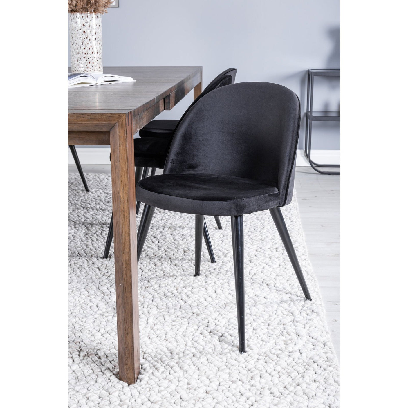 Slider Extention Table 170 +40 +40cm + Velvet spisestoler Venture Design Spisegruppe