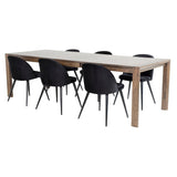 Slider Extention Table 170 +40 +40cm + Velvet spisestoler Venture Design Spisegruppe