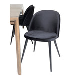 Slider Extention Table 170 +40 +40cm + Velvet spisestoler Venture Design Spisegruppe