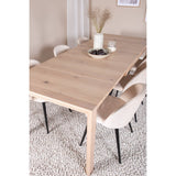 Slider Extention Table 170 +40 +40cm + Velvet spisestoler Venture Design Spisegruppe
