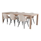 Slider Extention Table 170 +40 +40cm + Velvet spisestoler Venture Design Spisegruppe