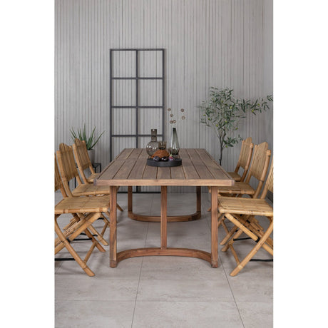 Erica Spisebord 214*100 + Cane Foldbar spisestoler / Venture Design Spisegruppe