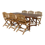 Erica Spisebord 214*100 + Cane Foldbar spisestoler / Venture Design Spisegruppe