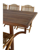 Erica Spisebord 214*100 + Cane Foldbar spisestoler / Venture Design Spisegruppe