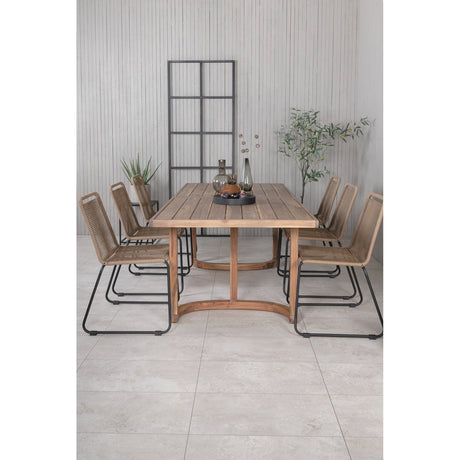 Erica Spisebord 214*100 + Lindos / Venture Design Spisegruppe