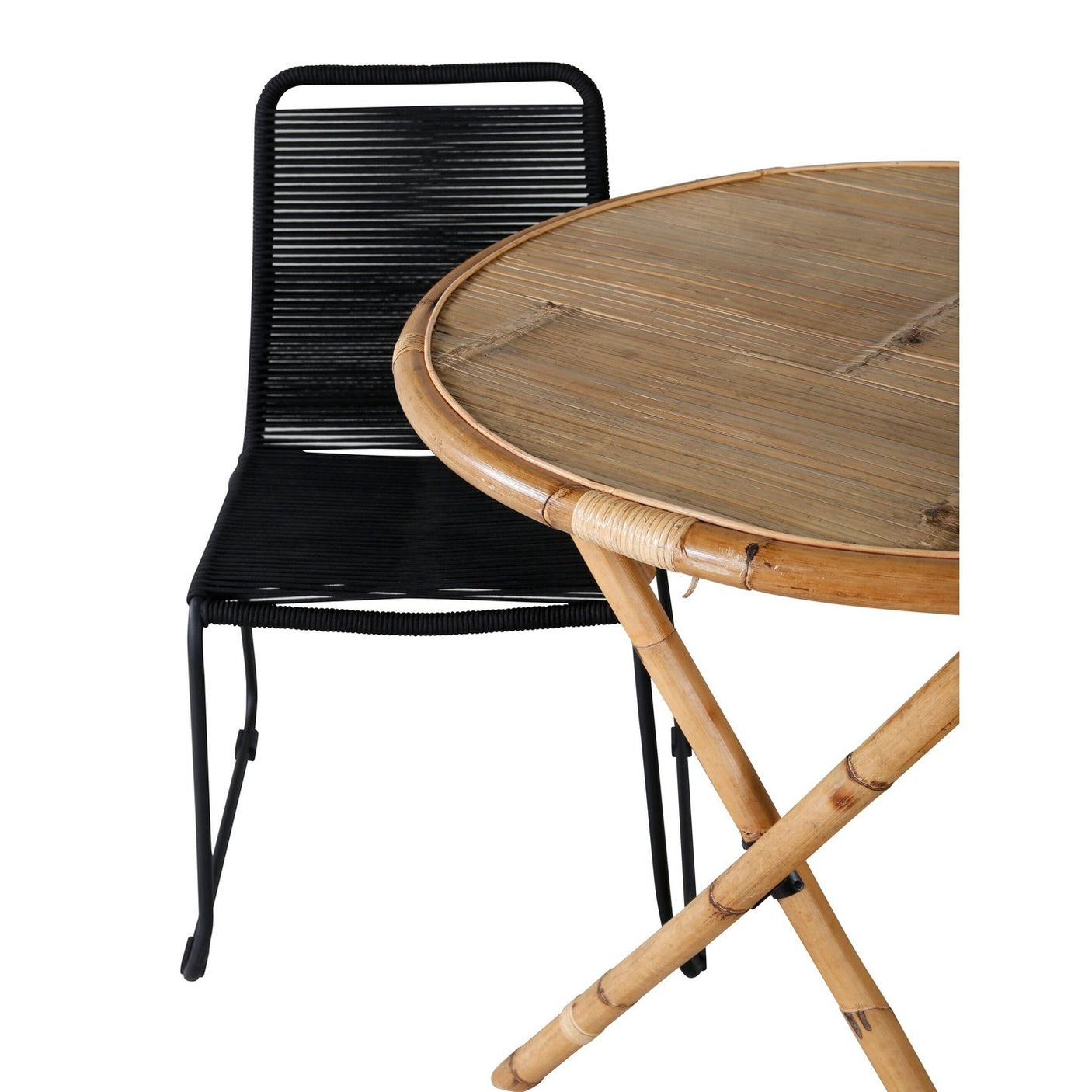 Cane Café bord ø80cm + Lindos Venture Design Spisegruppe