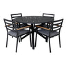 Alma spisebord ø120cm + Brasilia Karmstol Venture Design Spisegruppe