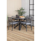 Alma spisebord ø120cm + Brasilia Karmstol Venture Design Spisegruppe