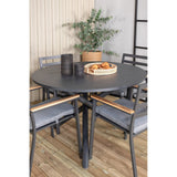 Alma spisebord ø120cm + Brasilia Karmstol Venture Design Spisegruppe
