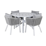 Alma spisebord ø120cm + Virya spisestoler Venture Design Spisegruppe
