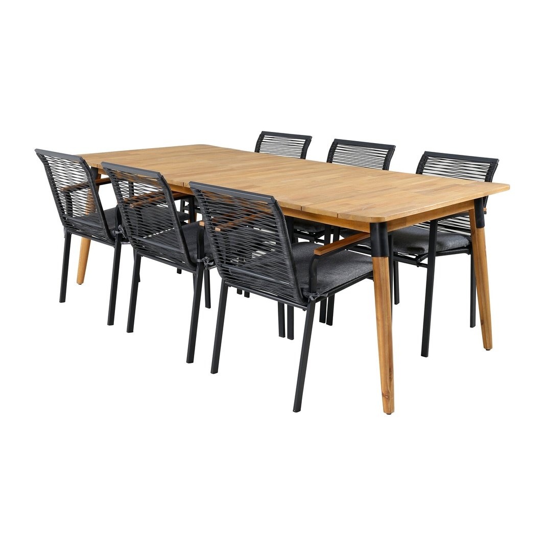 Julian spisebord 210*100cm + Dallas spisestoler Venture Design Spisegruppe