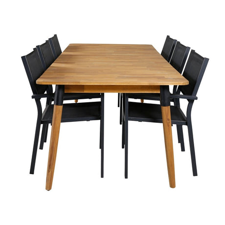 Julian spisebord 210*100cm + Copacabana Venture Design Spisegruppe