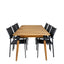 Julian spisebord 210*100cm + Santorini Lenestol Venture Design Spisegruppe