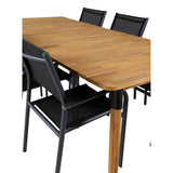 Julian spisebord 210*100cm + Santorini Lenestol Venture Design Spisegruppe