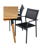 Julian spisebord 210*100cm + Santorini Lenestol Venture Design Spisegruppe