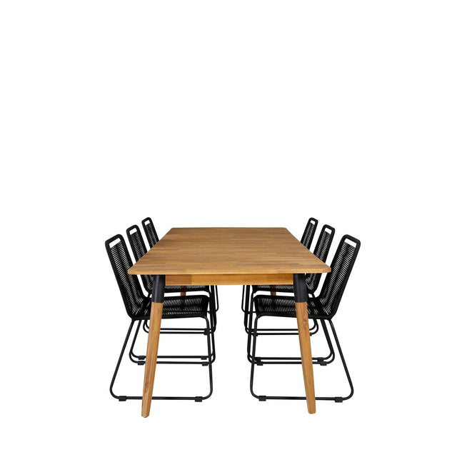 Julian spisebord 210*100cm + Lindos stol Venture Design Spisegruppe