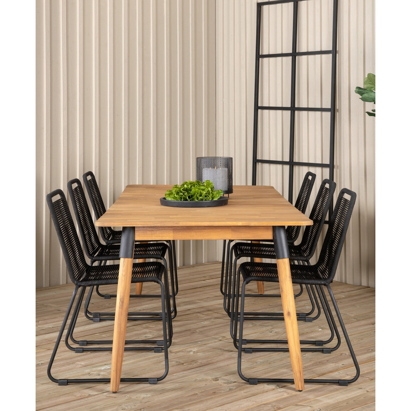 Julian spisebord 210*100cm + Lindos stol Venture Design Spisegruppe