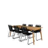 Julian spisebord 210*100cm + Lindos stol Venture Design Spisegruppe