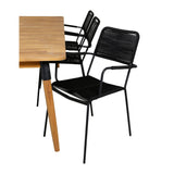 Julian spisebord 210*100cm + Lindos lenestol Venture Design Spisegruppe