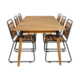 Julian spisebord 210*100cm + Bois spisestoler Venture Design Spisegruppe