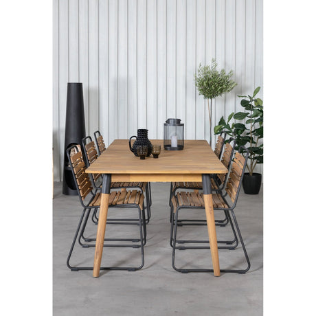 Julian spisebord 210*100cm + Bois spisestoler Venture Design Spisegruppe