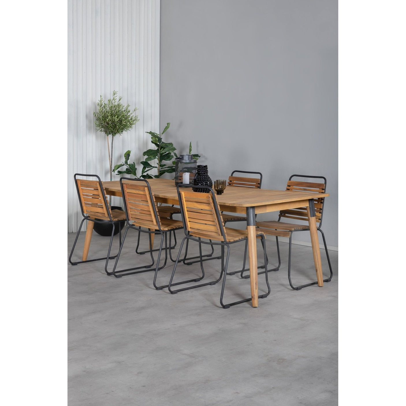 Julian spisebord 210*100cm + Bois spisestoler Venture Design Spisegruppe