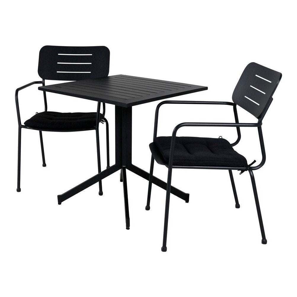 Way kafébord 70*70 + Nicke spisestoler m. armlene Venture Design Spisegruppe