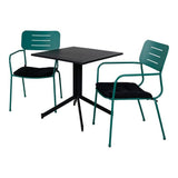 Way kafébord 70*70 + Nicke spisestoler m. armlene Venture Design Spisegruppe