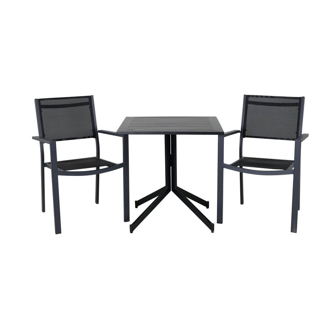 Way café bord 70*70 + Copacabana Stabling stol Venture Design Spisegruppe