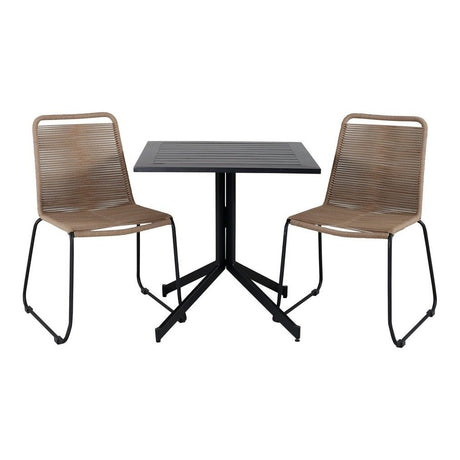 Way kafébord 70*70 + Lindos stol / Venture Design Spisegruppe